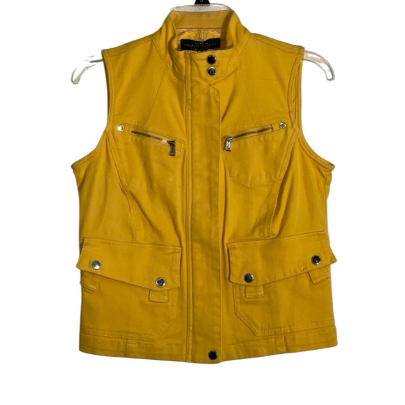Lauren Ralph Lauren vintage denim yellow vest. Size S/P. GUC - Picture 2 of 9